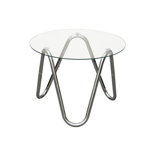 Okrugao pomoćni stol sa staklenom pločom stola ø 50 cm Ventana Round – Leitmotiv