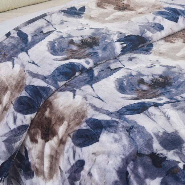 Ljubičasta posteljina za krevet za jednu osobu od mikropliša 140x200 cm Riana – My House-image-3