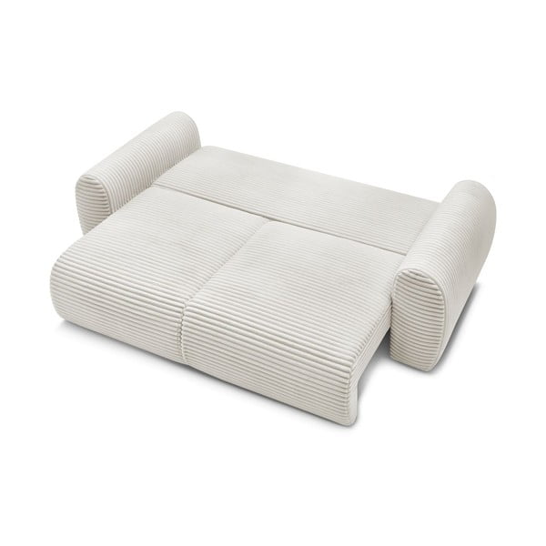 Krem sklopiva sofa od samta 257 cm Lucien – Bobochic Paris-image-4