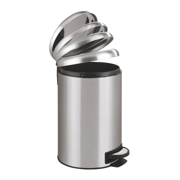 Koš za smeće s pedalom u srebrnoj boji Wenko Leman, 12 l-image-1