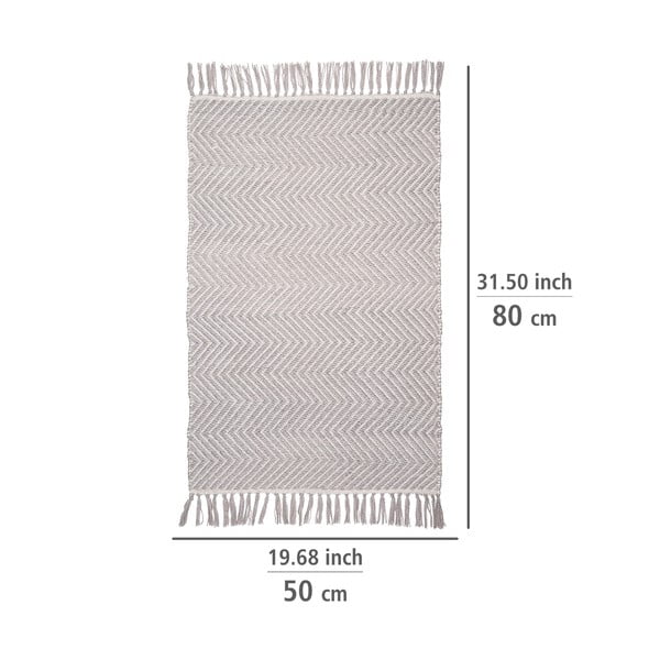 Siva kupaonska prostirka od reciklirane plastike Wenko Gata, 50 x 80 cm-image-3