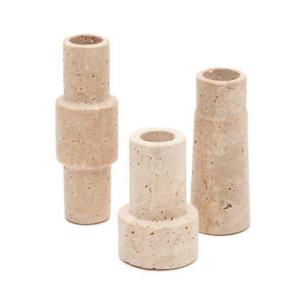 Kameni svijećnjaci u setu 3 kom Majid – Kave Home