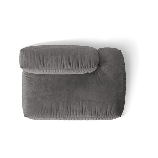 Siva baršunasti modularna sjedeća garnitura (s desnim kutom) Martina – Micadoni -image-3