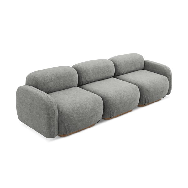 Siva sofa od bouclé tkanine 270 cm Ailani – Makamii-image-2