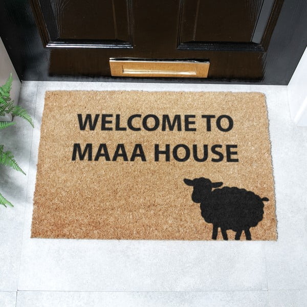 Otirač od kokosovih vlakana 40x60 cm Welcome to Maaa House – Artsy Doormats-image-2