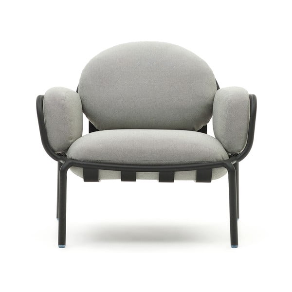 Siva metalna vrtna fotelja Joncols – Kave Home-image-1