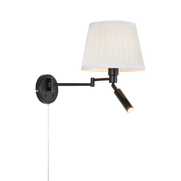 Crno-bijela LED zidna lampa sa savitljivom konstrukcijom Pivot – Markslöjd