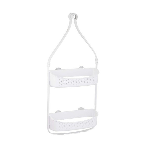 Mat bijela plastična viseća kupaonska polica Vesper – douceur d'intérieur