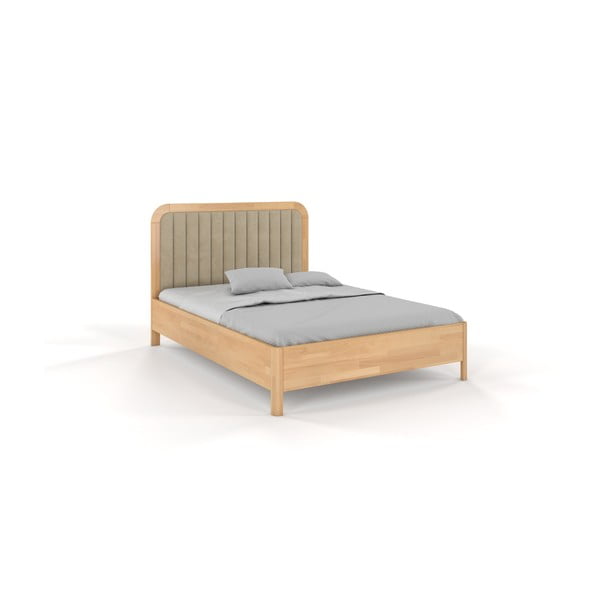 Bračni krevet od masivne bukve 160x200 cm u prirodnoj boji/svjetlo smeđi Modena – Skandica