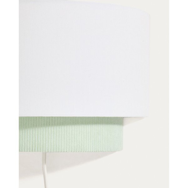 Bijela/tirkizna dječja svjetiljka s tekstilnim sjenilom Bianella – Kave Home-image-3