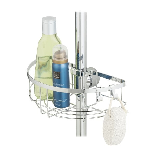 Samodržeća kupaonska polica od nehrđajućeg čelika u srebrnoj boji Floresta - Wenko-image-4