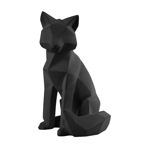 Matirana crna skulptura PT LIVING Origami Fox, visina 26 cm