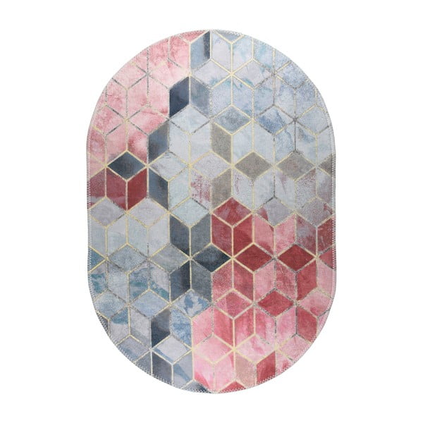 Ružičasto-svijetlo sivi perivi tepih 60x100 cm – Vitaus