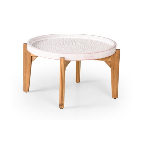 Vrtni stol s ružičastom betonskom pločom Bonami Selection Bari, ø 70 cm