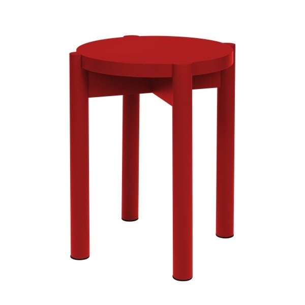 Crveni stolac od masivne bukve Hopp – noo.ma