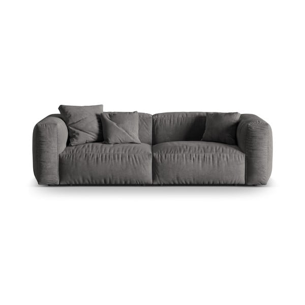 Siva baršunasti sofa 240 cm Martina – Micadoni