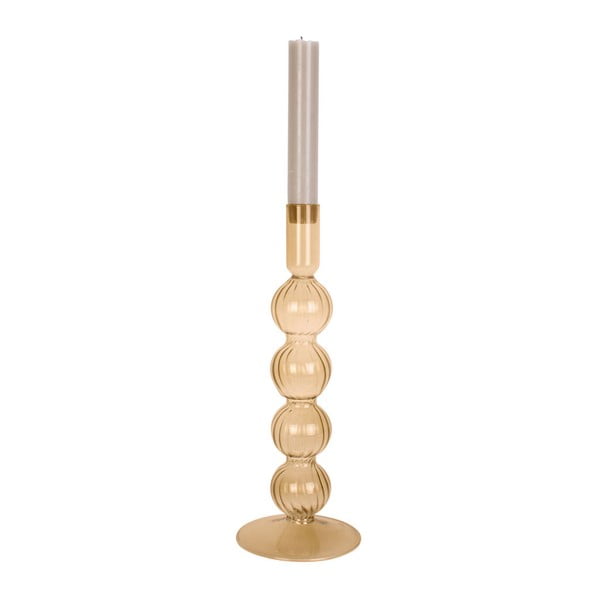 Svjetlosmeđi stakleni svijećnjak PT LIVING Bubbles-image-1