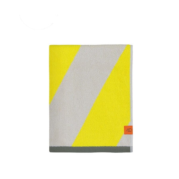 Žuti ručnik od organskog pamuka od frotira 70x133 cm Diagonal – Mette Ditmer Denmark