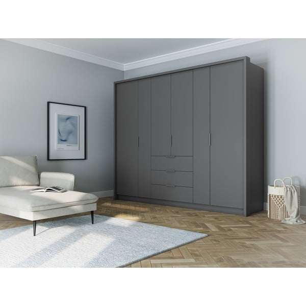 Sivi ormar 255x217 cm Wells - Cosmopolitan Design-image-1