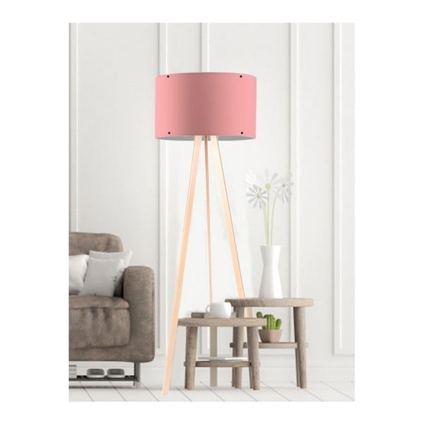Svijetlo ružičasta podna svjetiljka Simple