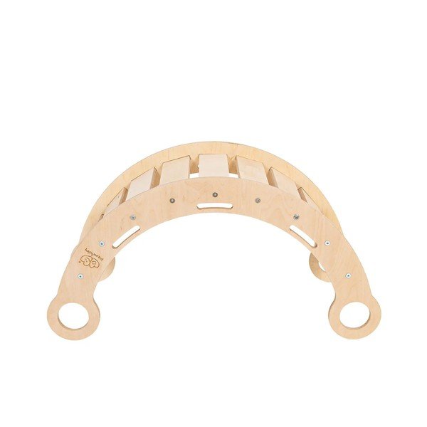 Ljuljačka od masivnog bora u prirodnoj boji 39x75x38 cm Montessori – Meowbaby-image-2