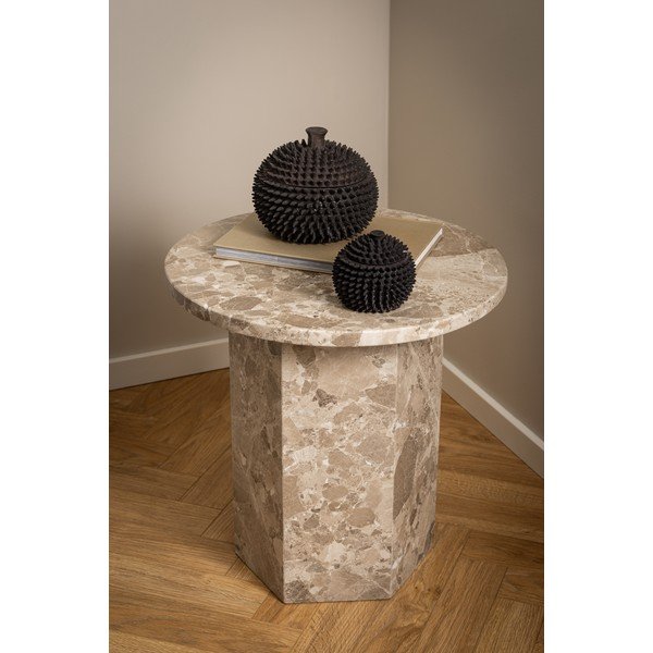 Mramorni okrugli pomoćni stol ø 50 cm Naxos – Actona-image-3