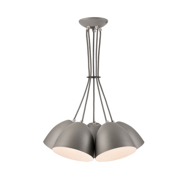 Siva viseća lampa s metalnim sjenilom - LAMKUR