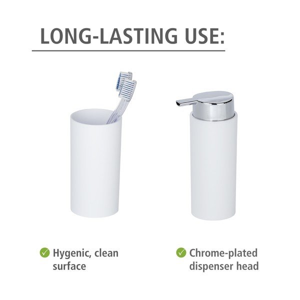 Bijeli plastičan set pribora za kupaonicu Calvo – Wenko-image-4