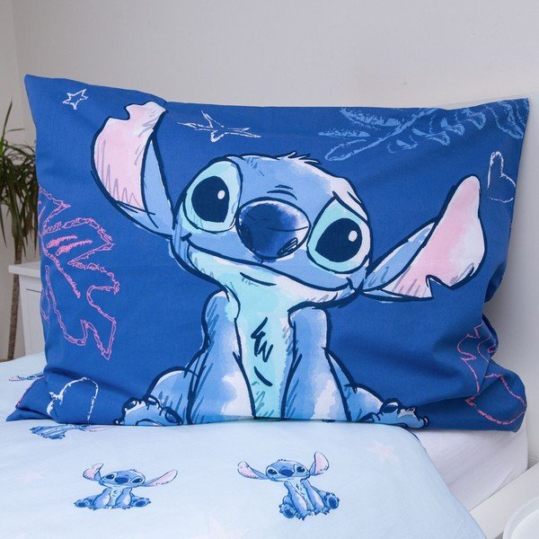 Plava pamučna dječja posteljina za krevet za jednu osobu 140x200 cm Lilo & Stitch "Aloha" – Jerry Fabrics-image-3
