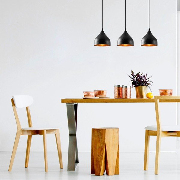 Crna viseća svjetiljka s metalnim sjenilom Tattoo – Opviq lights-image-1