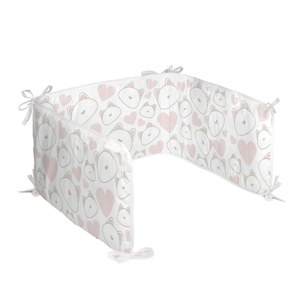 Tekstilni mantinel za dječji krevetić Happynois Kitty, 210 x 40 cm
