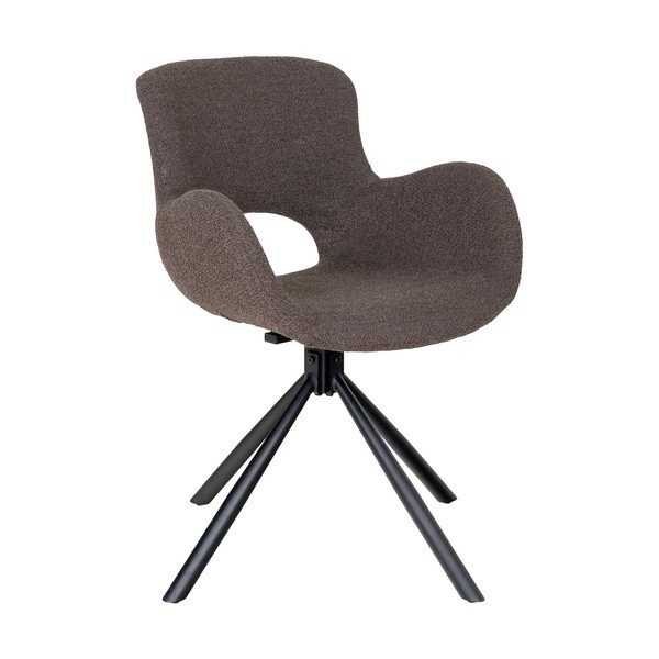 Smeđe podstavljene blagovaonske stolice u setu s naslonima za ruke 2 kom Amorim – House Nordic-image-3