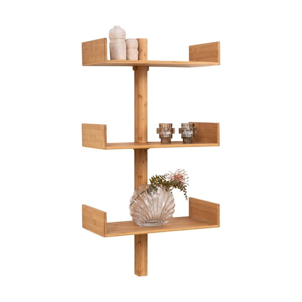 Polica od bambusa s više razina u prirodnoj boji 50 cm Villa – House Nordic-image-2