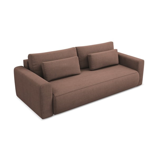 Ružičasta sklopiva/s prostorom za odlaganje sofa 238 cm Kapua – Makamii-image-2