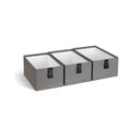 Sive kartonske kutije za pohranu u setu  3 kom 20,5x29,5x14,5 cm Aston Paper Laminate – Bigso