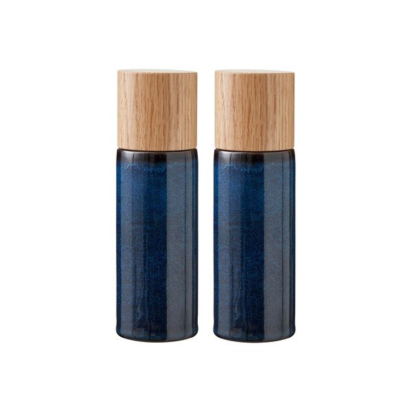 Tamno plavi keramički komplet mlinova za papar i sol 2 kom Gastro Blue – Bitz