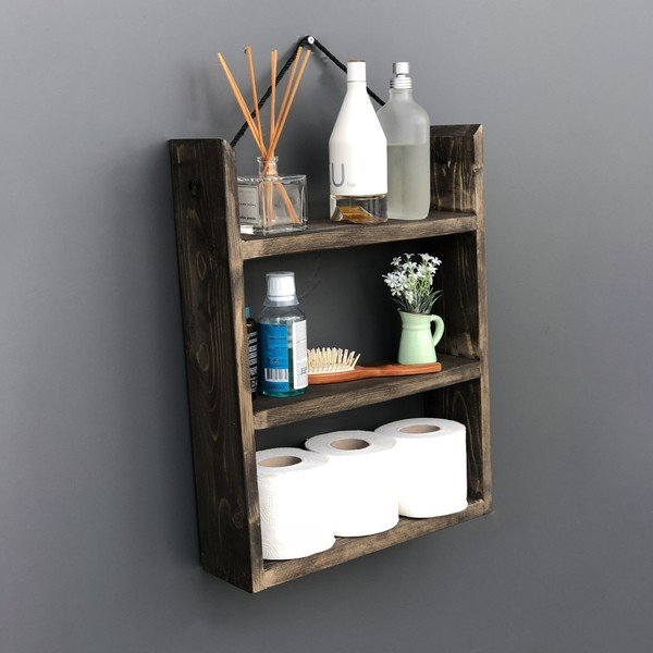 Zidna drvena polica House, 35 x 48 x 10 cm-image-4