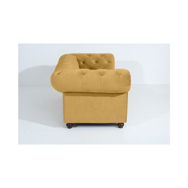 Žuta sofa Max Winzer Orleans Velvet, 196 cm-image-4