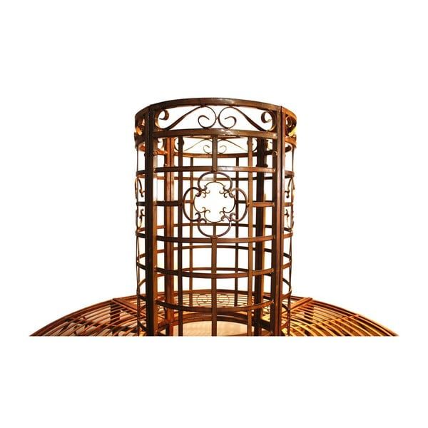 Crna/tamno smeđa metalna vrtna klupa Larissa – Garden Pleasure-image-2