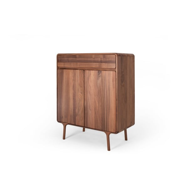 Smeđa komoda od punog oraha 90x110x45 cm Fawn – Gazzda-image-4