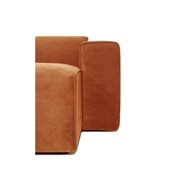 Narančasta baršunasta modularna kutna garnitura Scandic Sting, desni kut-image-4