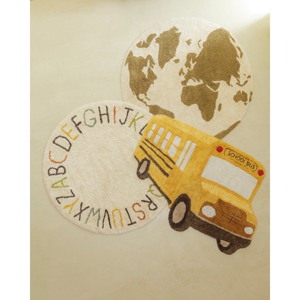 Oker žuti periv/ručno rađen pamučan dječji tepih 90x130 cm School Bus – Lorena Canals-image-1