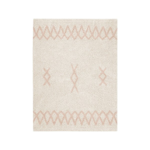 Ružičasti/krem periv/ručno rađen pamučan tepih 120x160 cm Atlas Natural – Lorena Canals