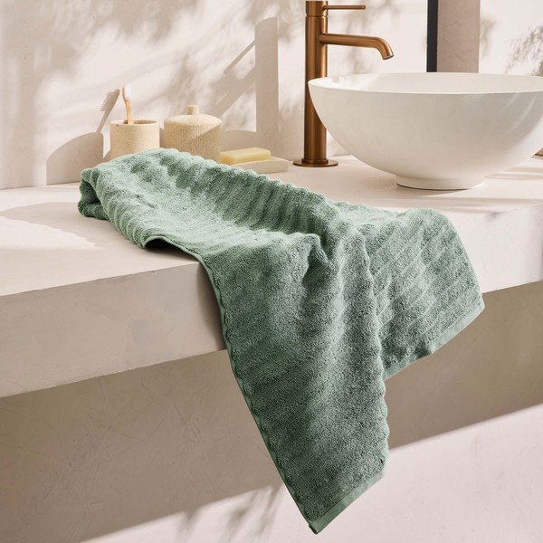 Zeleni pamučan ručnik od frotira 50x90 cm Maya – douceur d'intérieur-image-3