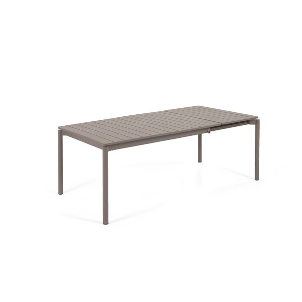 Smeđi aluminijski vrtni stol Kave Home Zaltana, 140 x 90 cm-image-2