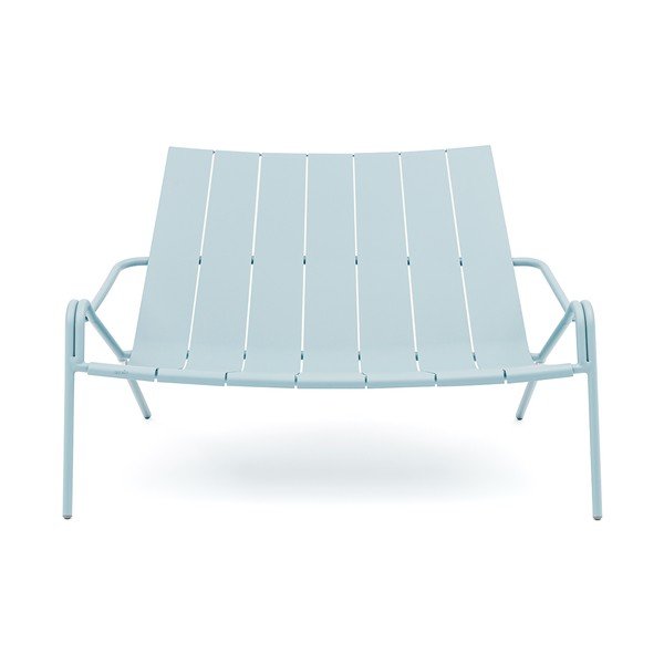 Plava metalna vrtna klupa Fleole – Ezeis-image-1