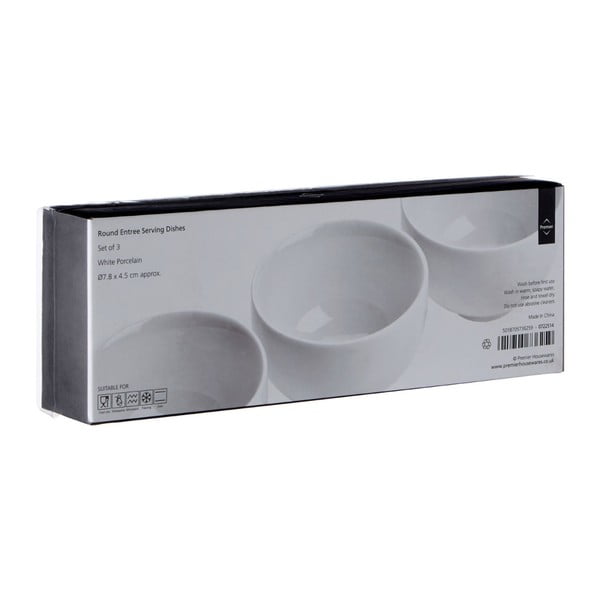 Bijele porculanske posude za posluživanje u setu 3 kom ø 8 cm Entree – Premier Housewares-image-3