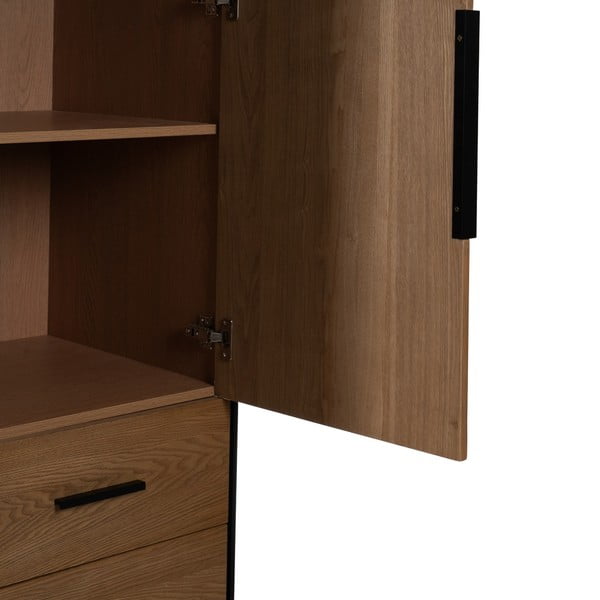 Ormar u dekoru jasena u prirodnoj boji 104x203 cm – Ixia-image-4