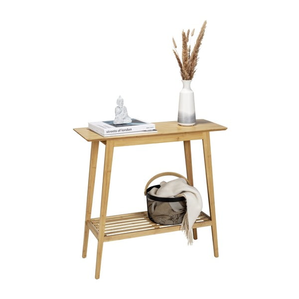 Konzolni stol od bambusa u prirodnoj boji 30x80 cm Kona - Wenko-image-4