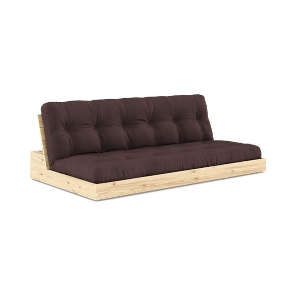 Tamno smeđa sklopiva sofa 196 cm Base – Karup Design